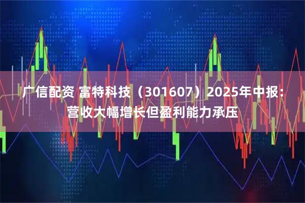 广信配资 富特科技（301607）2025年中报：营收大幅增长但盈利能力承压