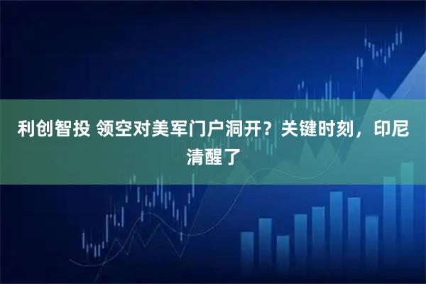 利创智投 领空对美军门户洞开？关键时刻，印尼清醒了